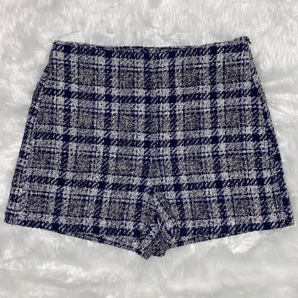 Zara High Waist Tweed Shorts